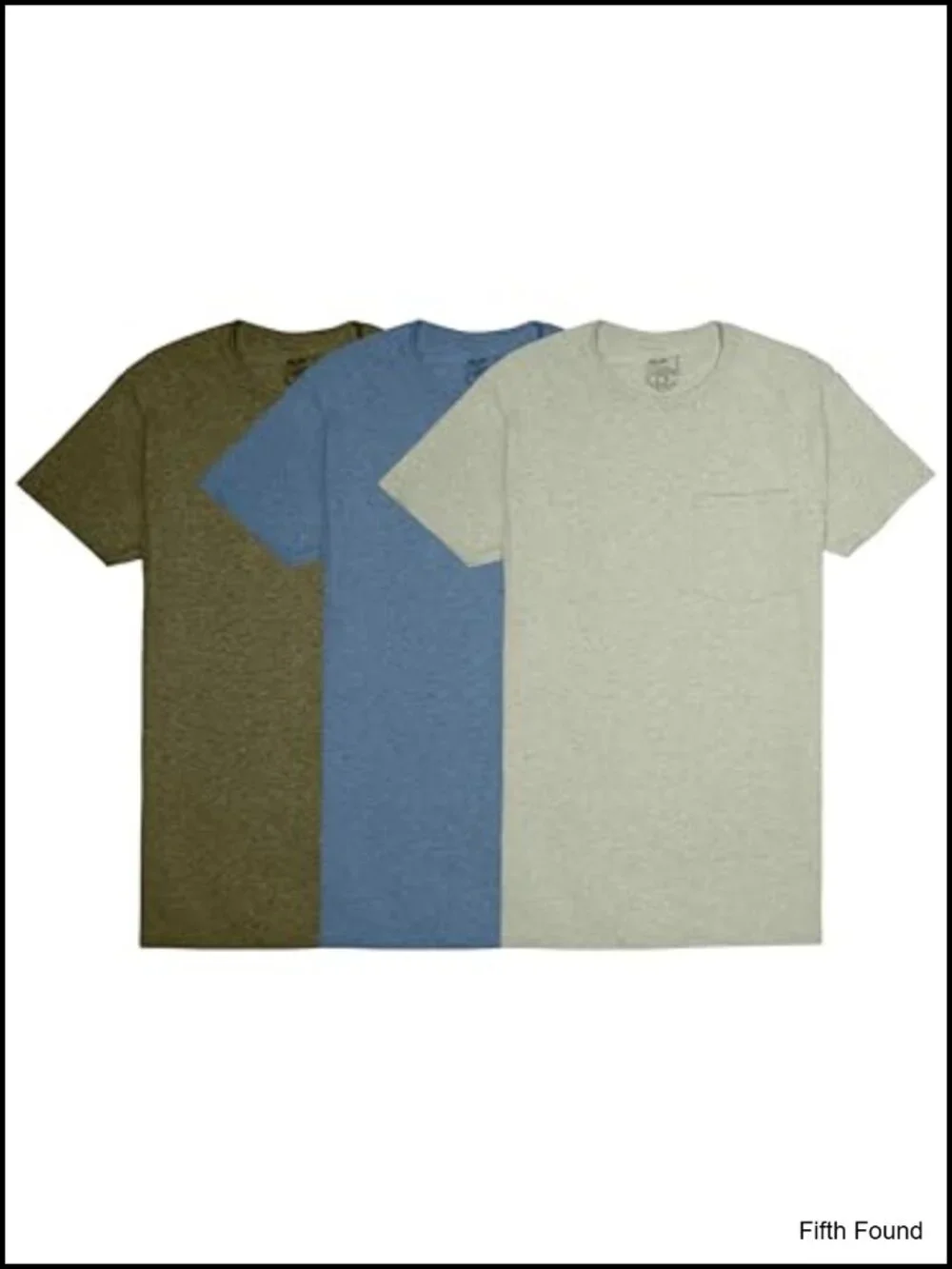 Men's Moisture Wicking Pocket Tees, Tag Free Crew Neck Short Sleeve (3 Pack)